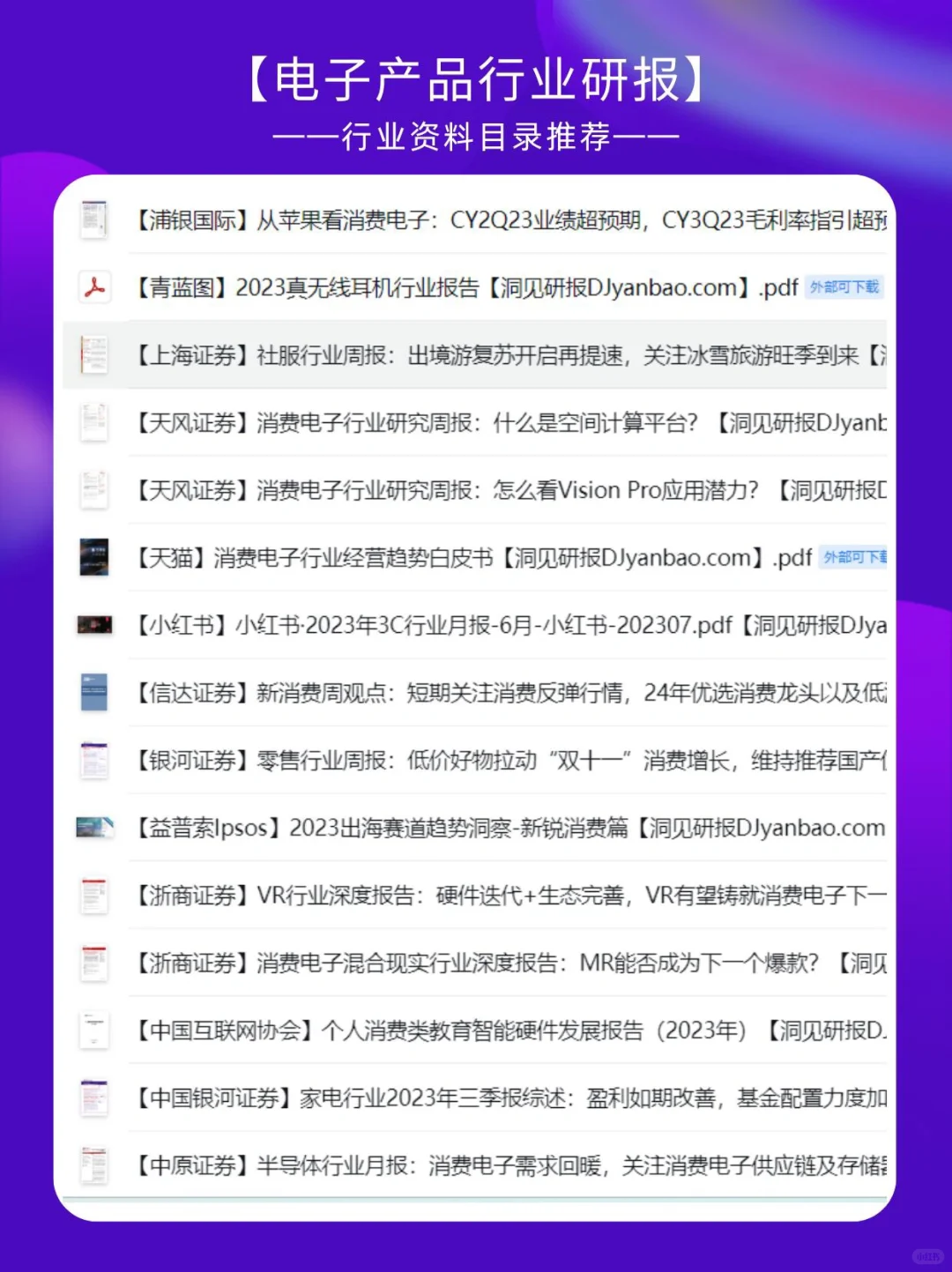 行业研究报告