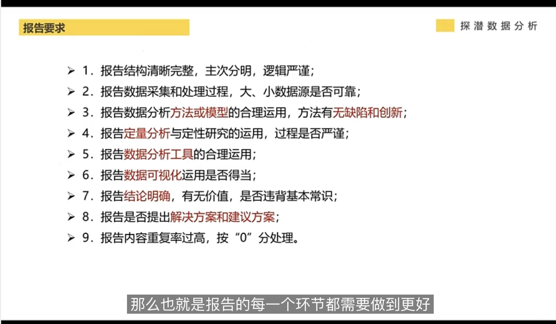 数据分析学习打卡-如何撰写数据分析报告