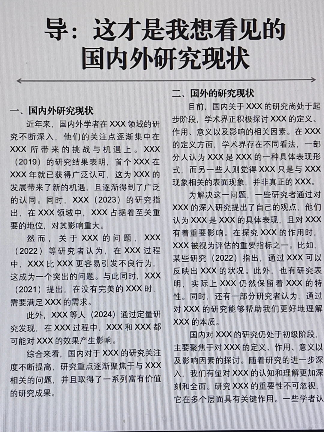 这才是国内外研究现状的正确模板✔️