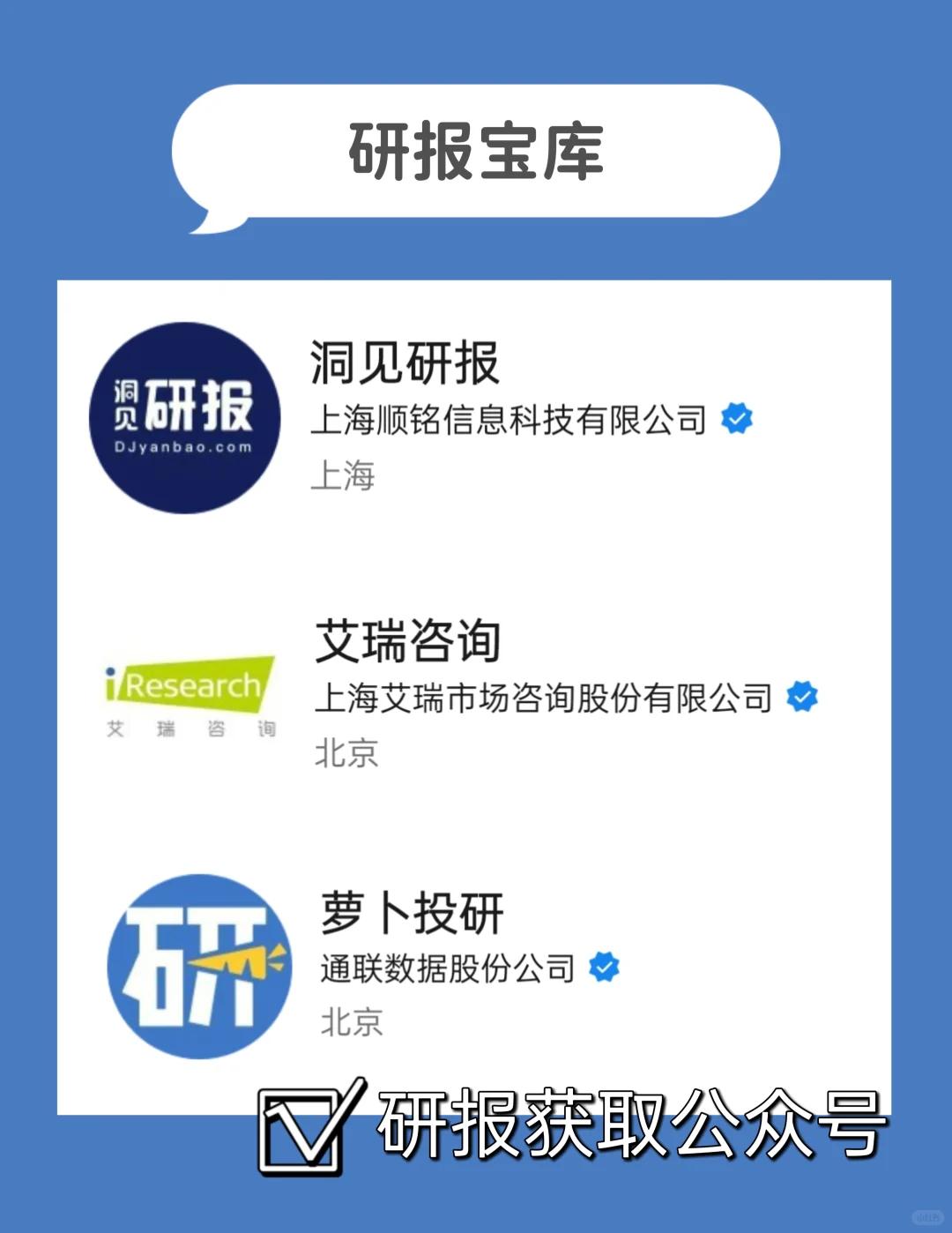 行研必备❗❗｜行研人都在看这些公众号