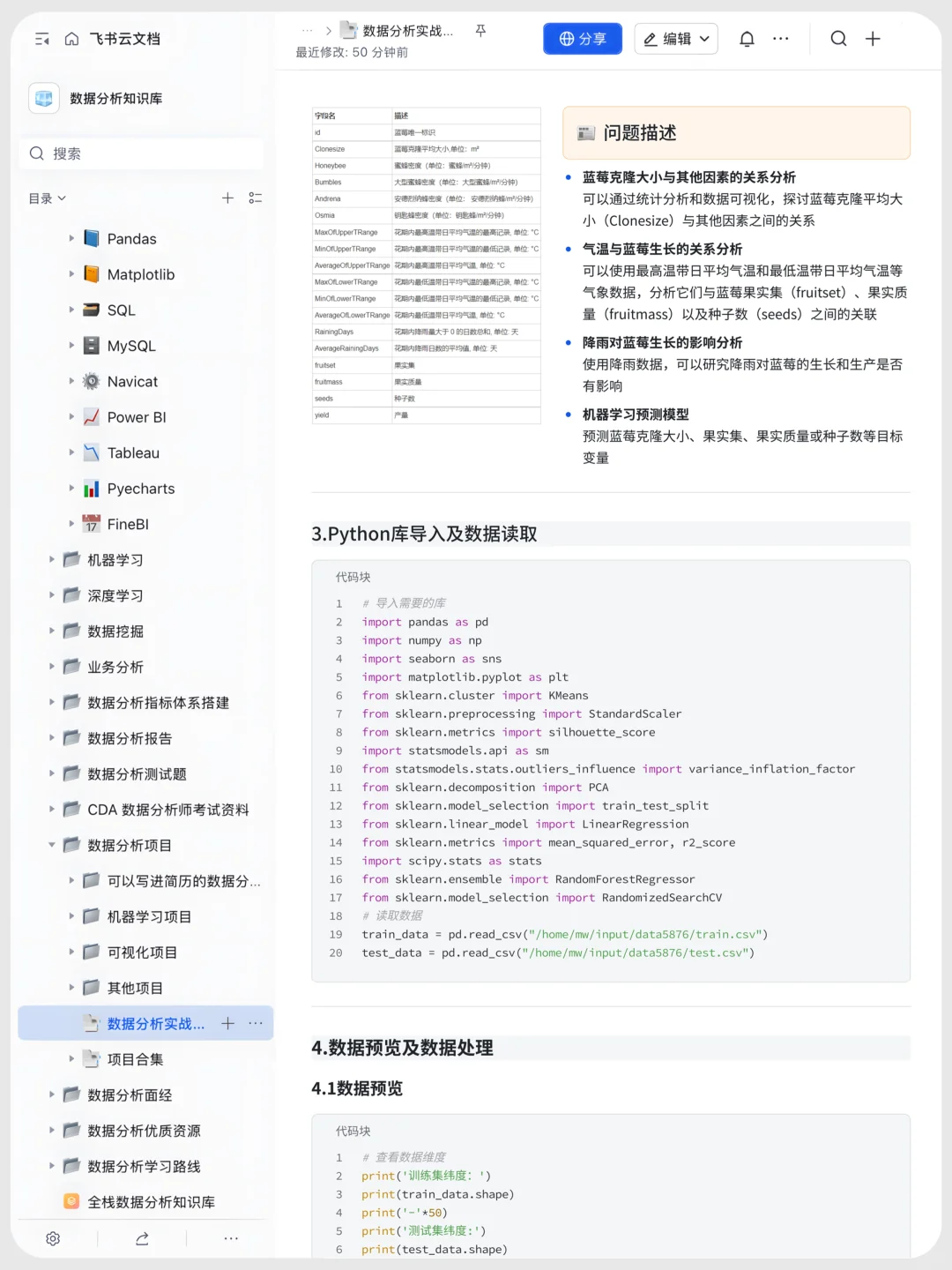 项目分析报告：蓝莓产量情况数据分析