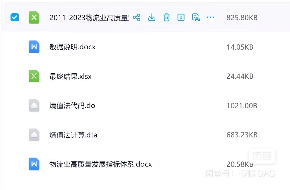 省级物流业高质量发展数据（2011–2023年）
