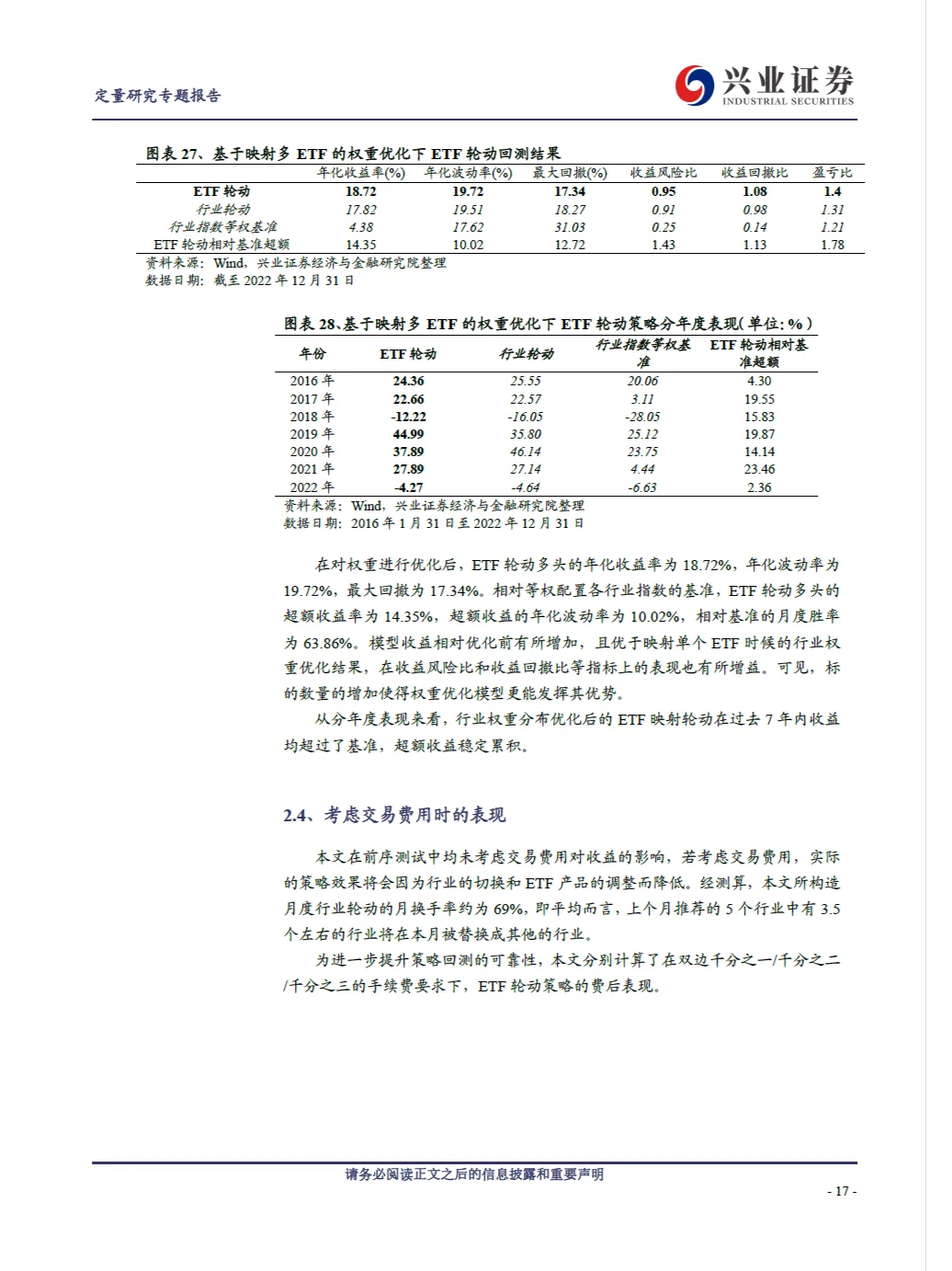 Quant量化研报：利用ETF实现行业轮动策略
