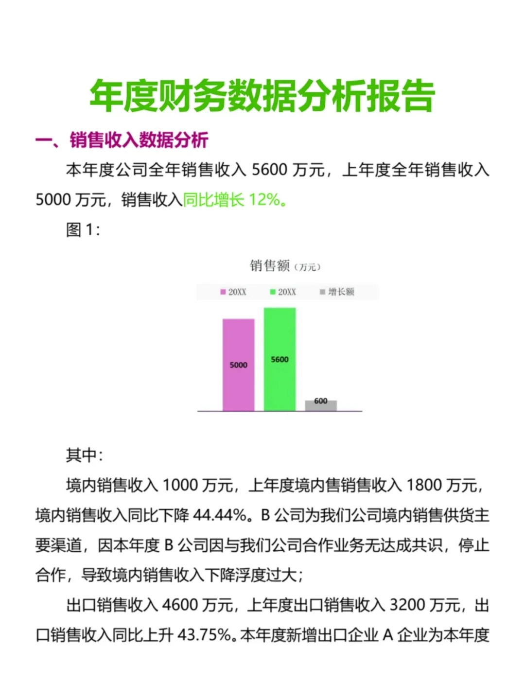 头一次见到这么漂亮的财务数据分析报告