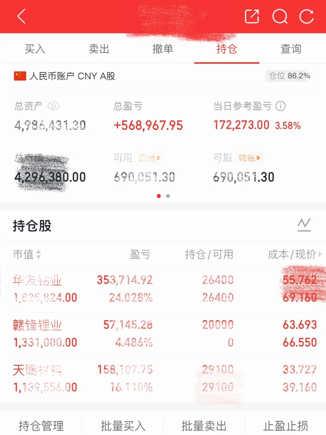 吃了三个涨停，赚了56W！