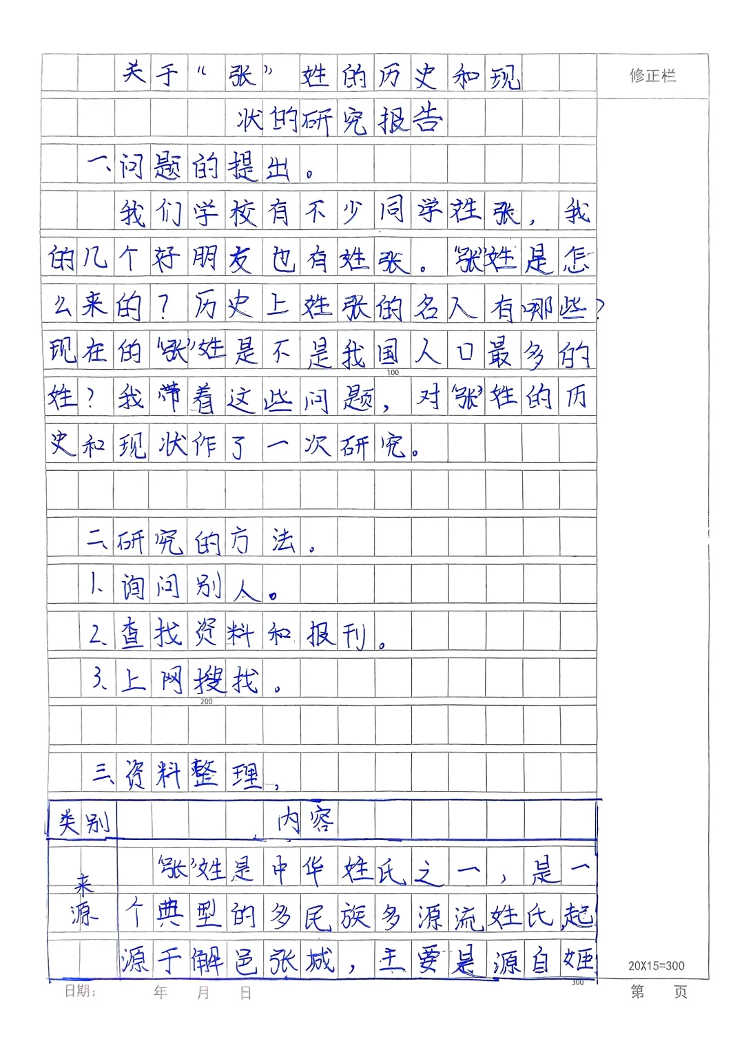 关于“张”姓的历史和现状研究报告