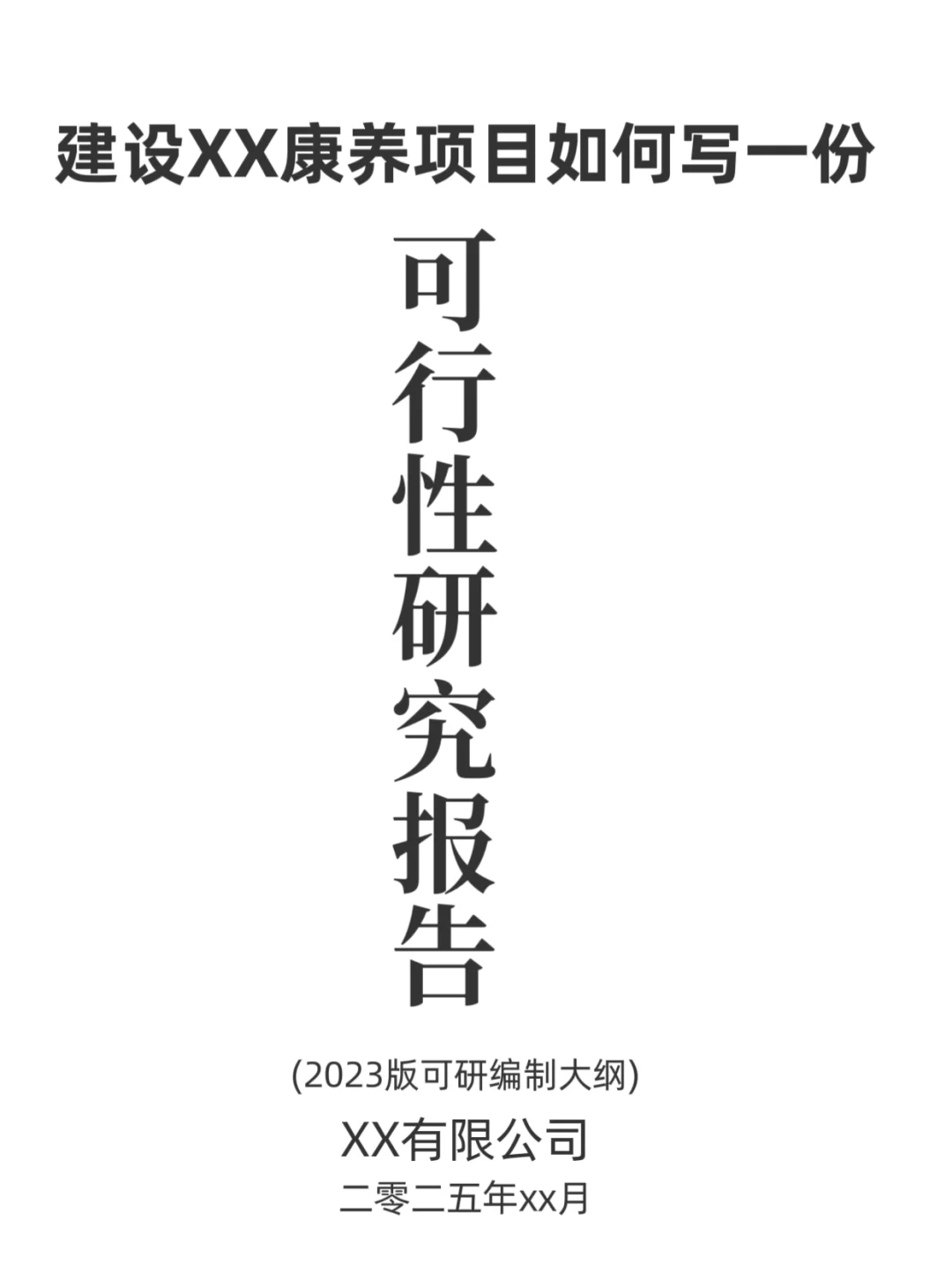 可行性研究报告(康养项目)模版，代写可研