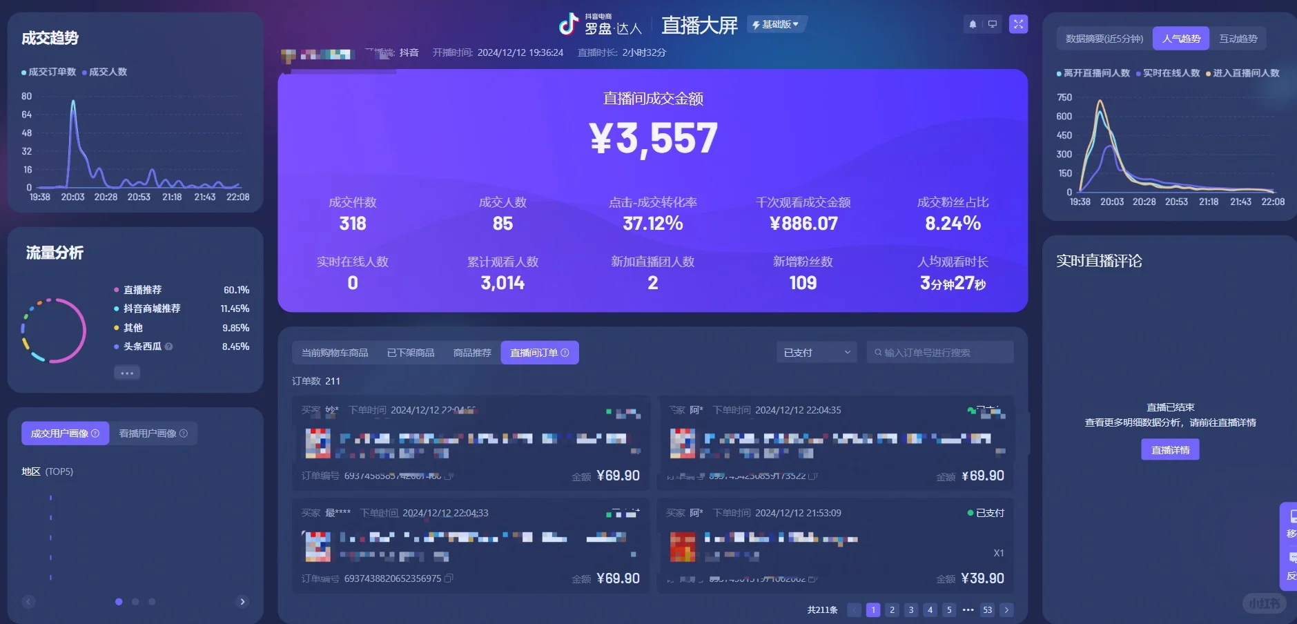 dy直播/可无人