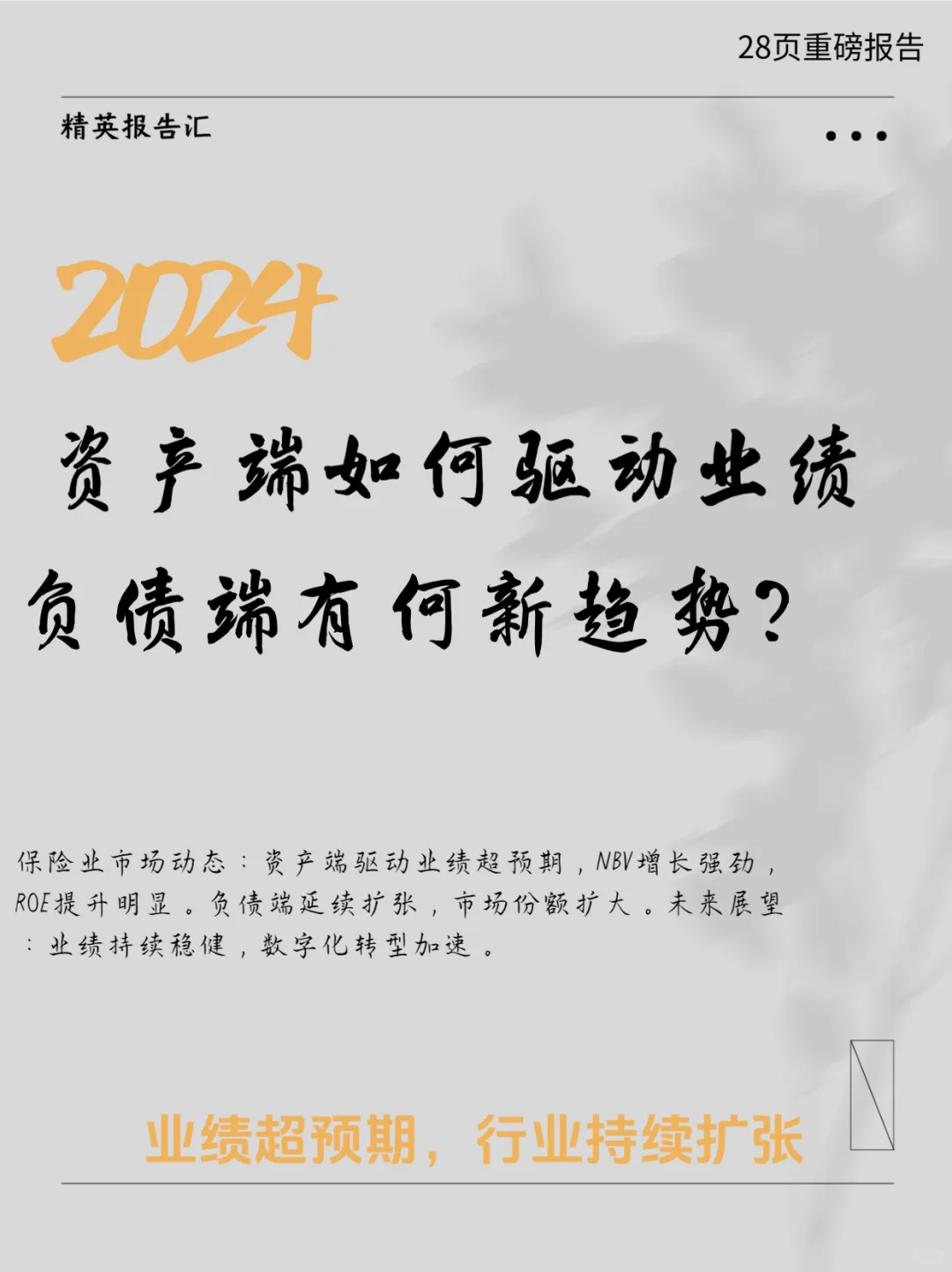 2024中国保险行业上市险企三季报综述