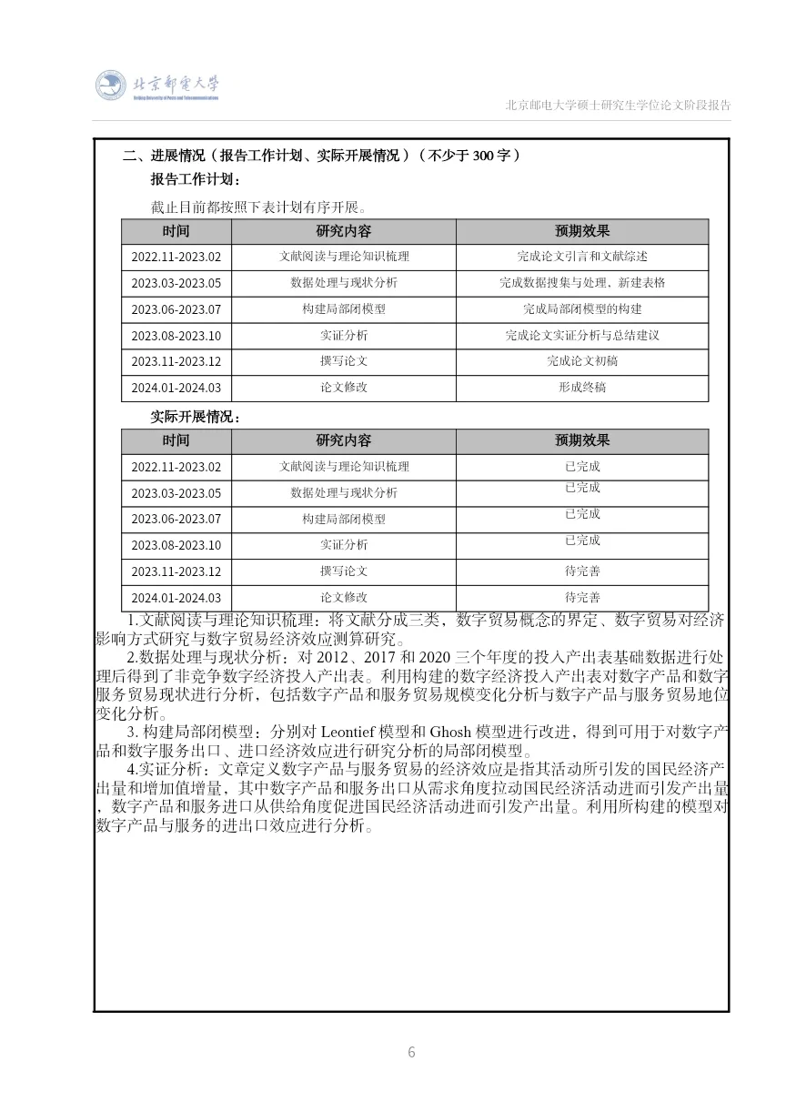 中期检查报告