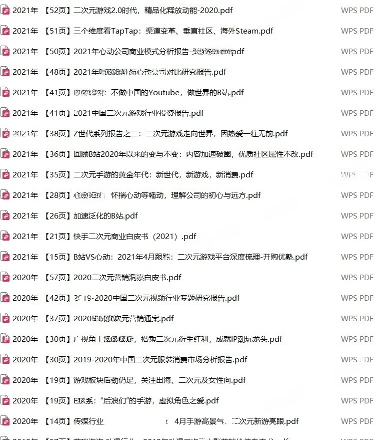 2025二次元行业研究分析报告合集