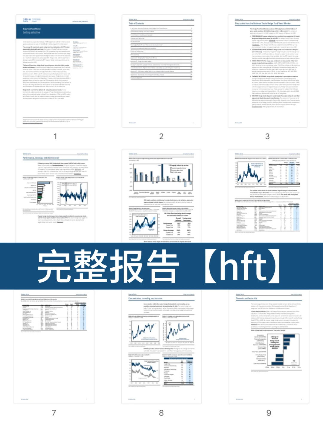 高盛的Hedge Fund研报还是太全面了...