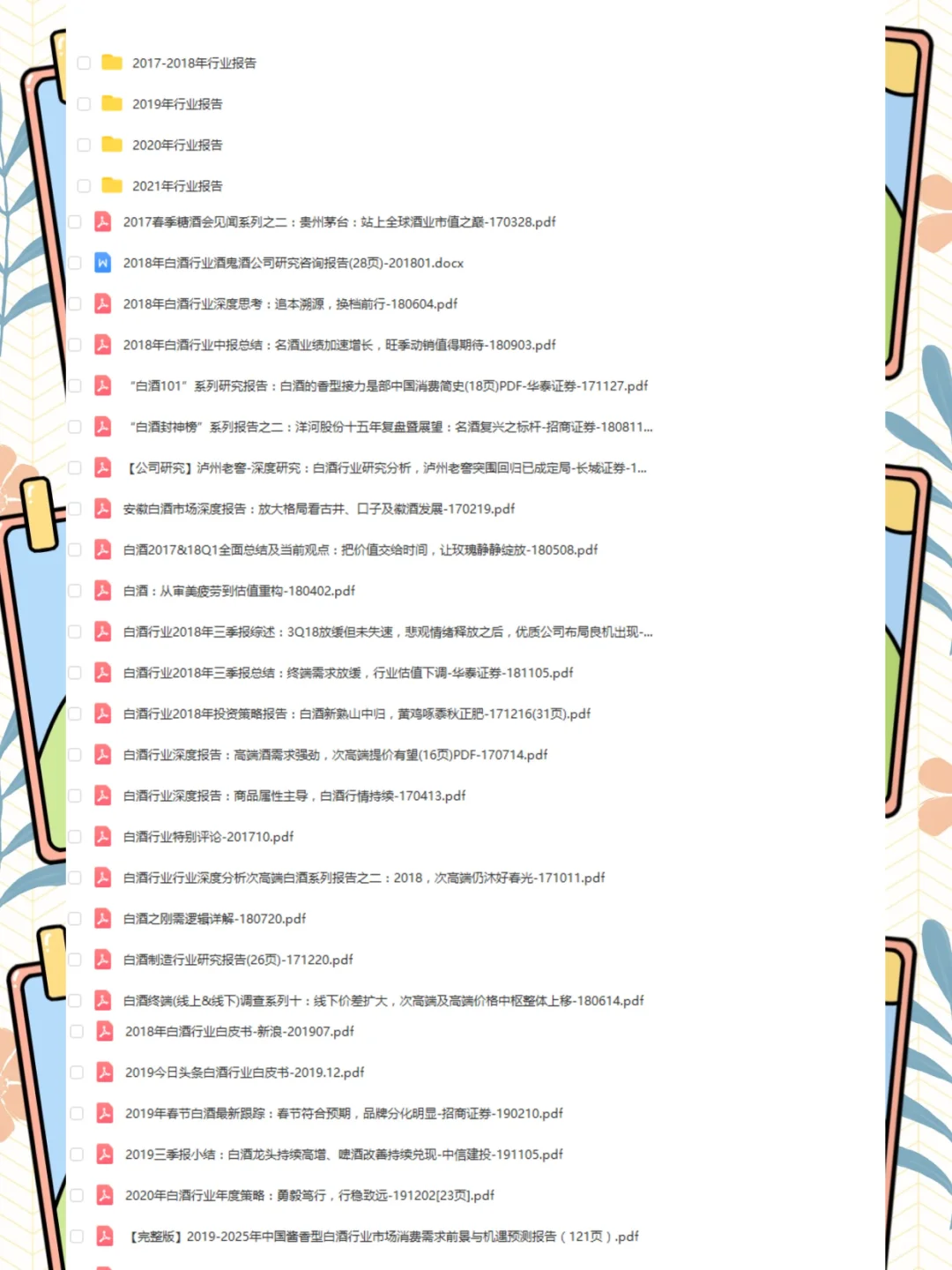 白酒行业研究报告合集市场投资趋势分析数据