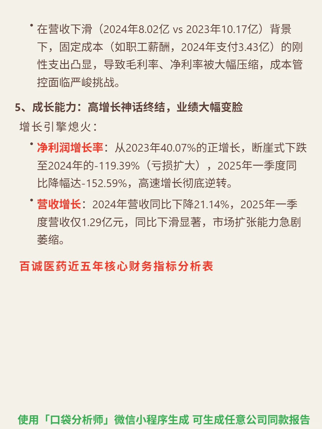 百诚医药 4000 字深度研报