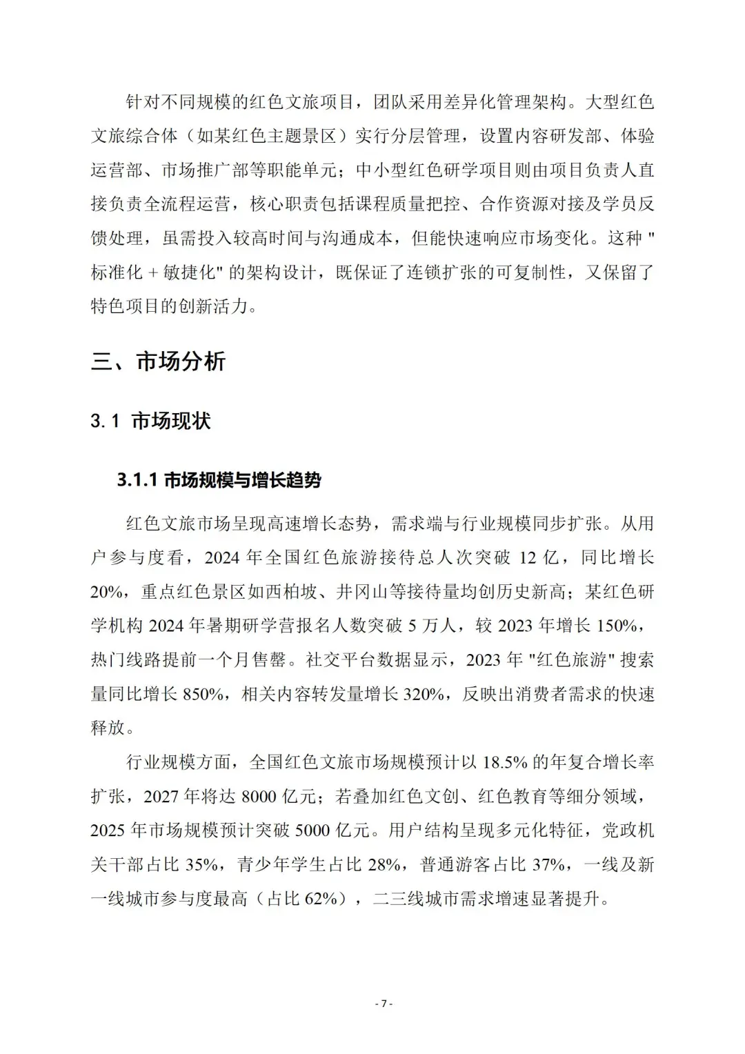 『红色文旅』商业计划书