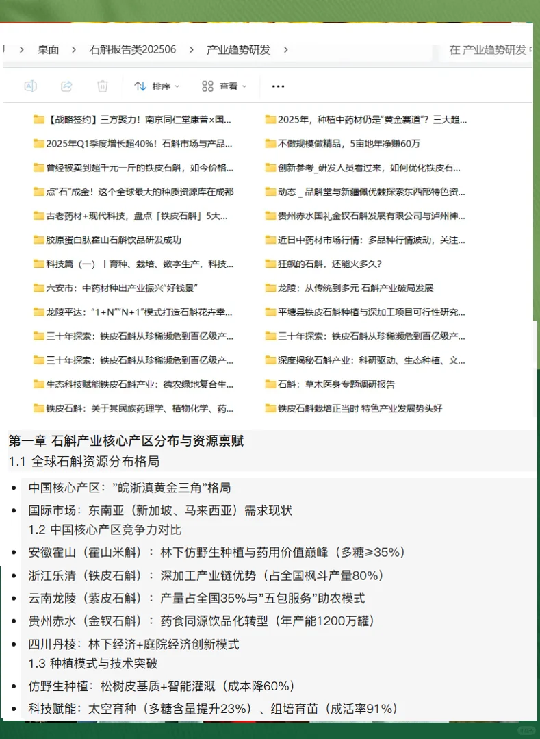 中国石斛产业市场竞争分析及未来发展报告