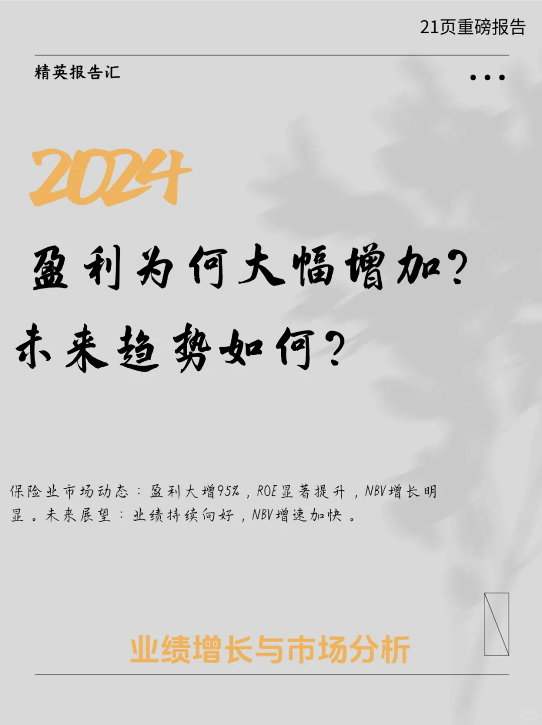 2024年中国保险业三季报业绩综述