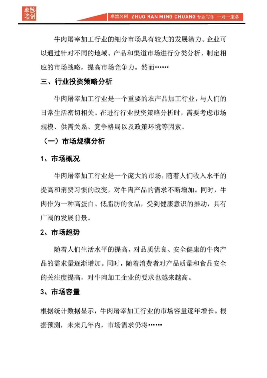 写好行业市场分析报告，项目成功一大半！