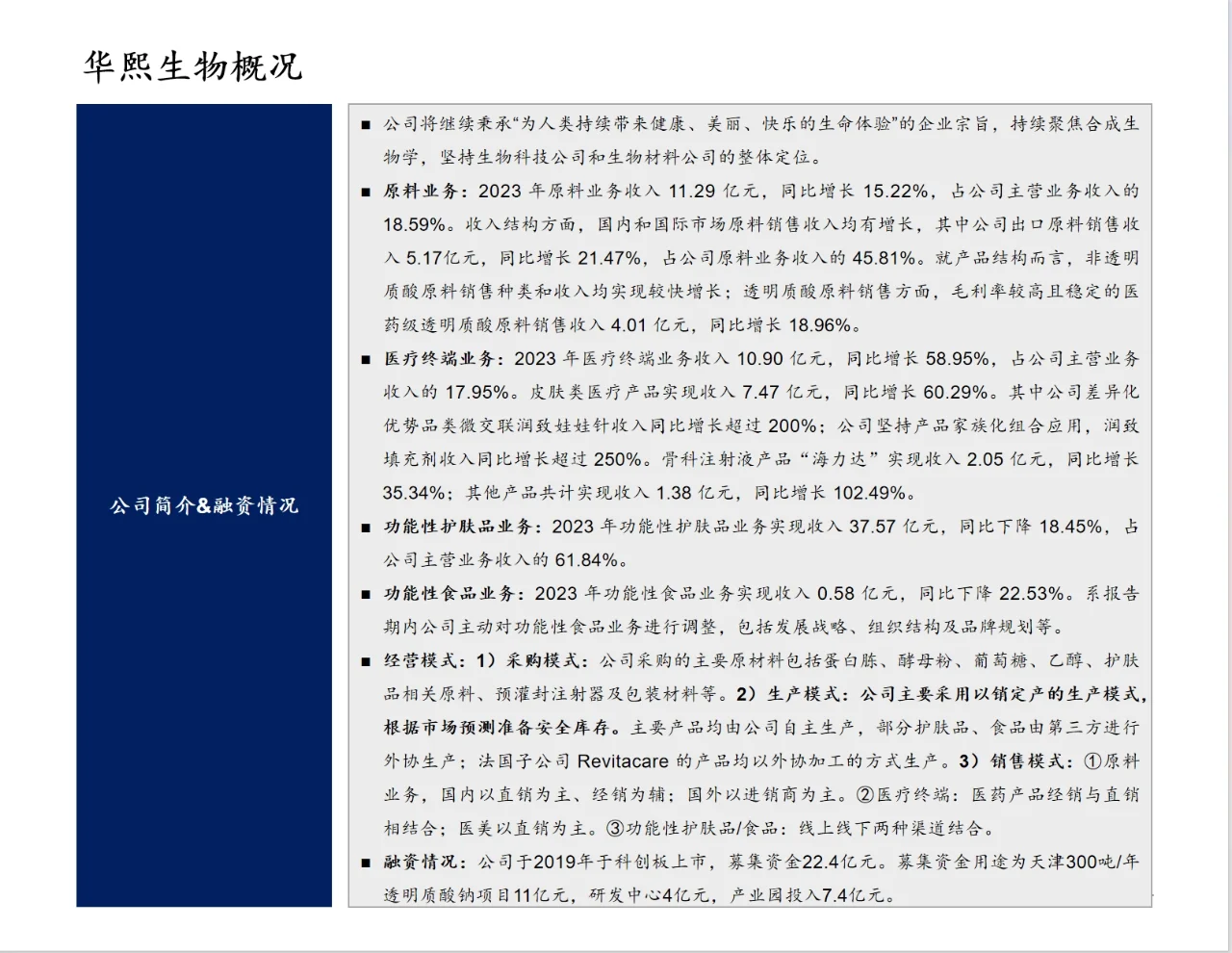 研报分析（医美篇）——华熙生物