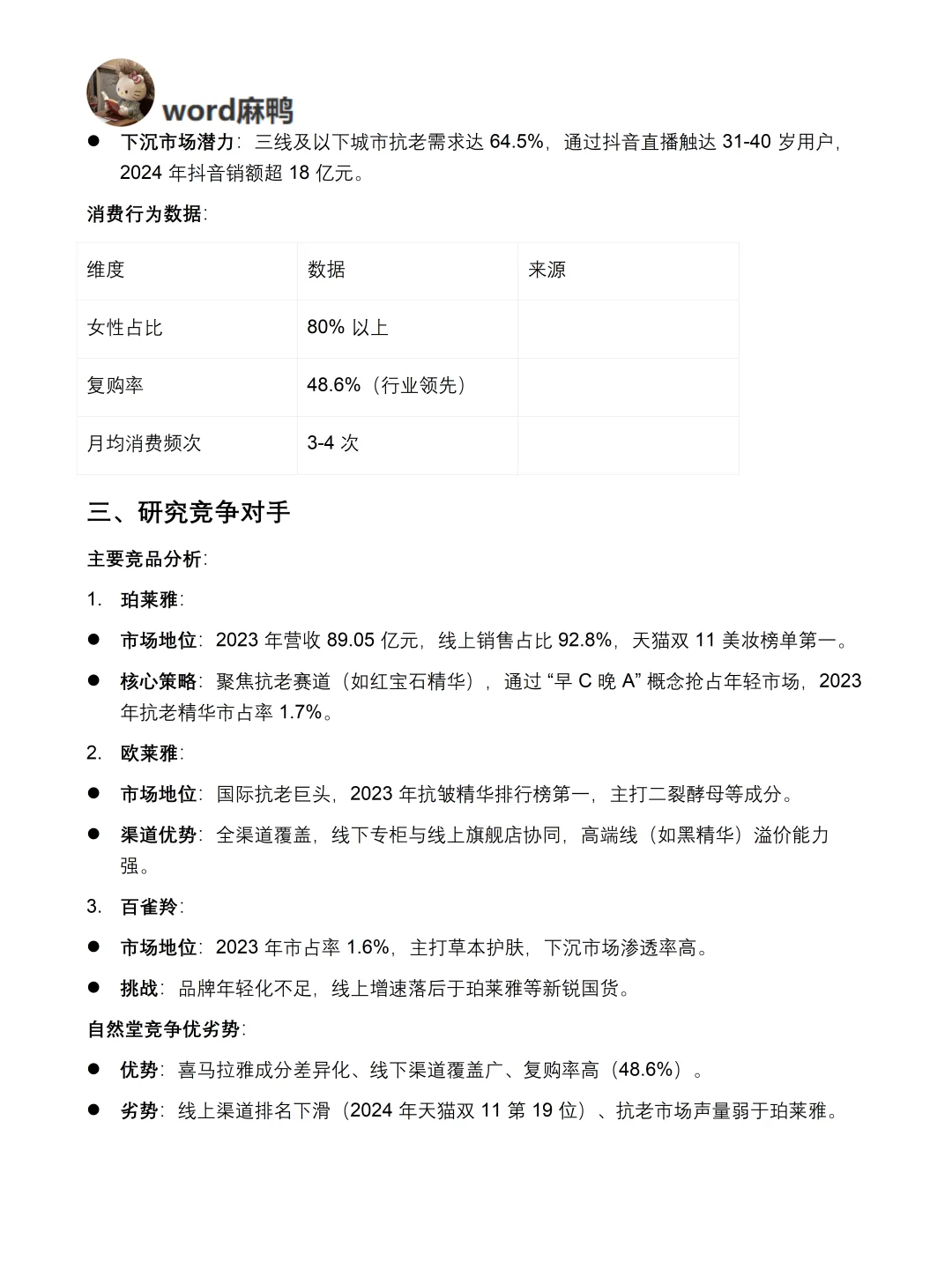 你真的懂自然堂吗｜自然堂品牌调研报告！！