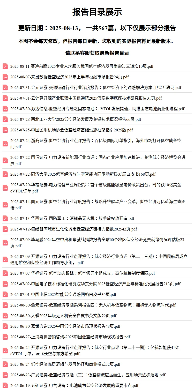 2025低空经济无人机行业研究报告市场调研