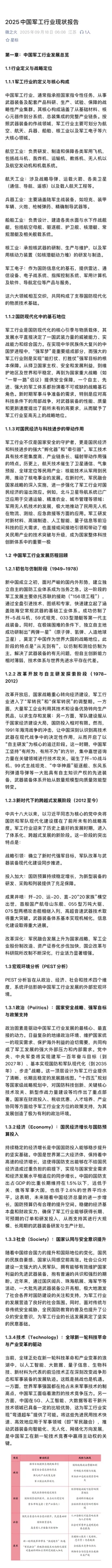 2025中国军工行业现状报告