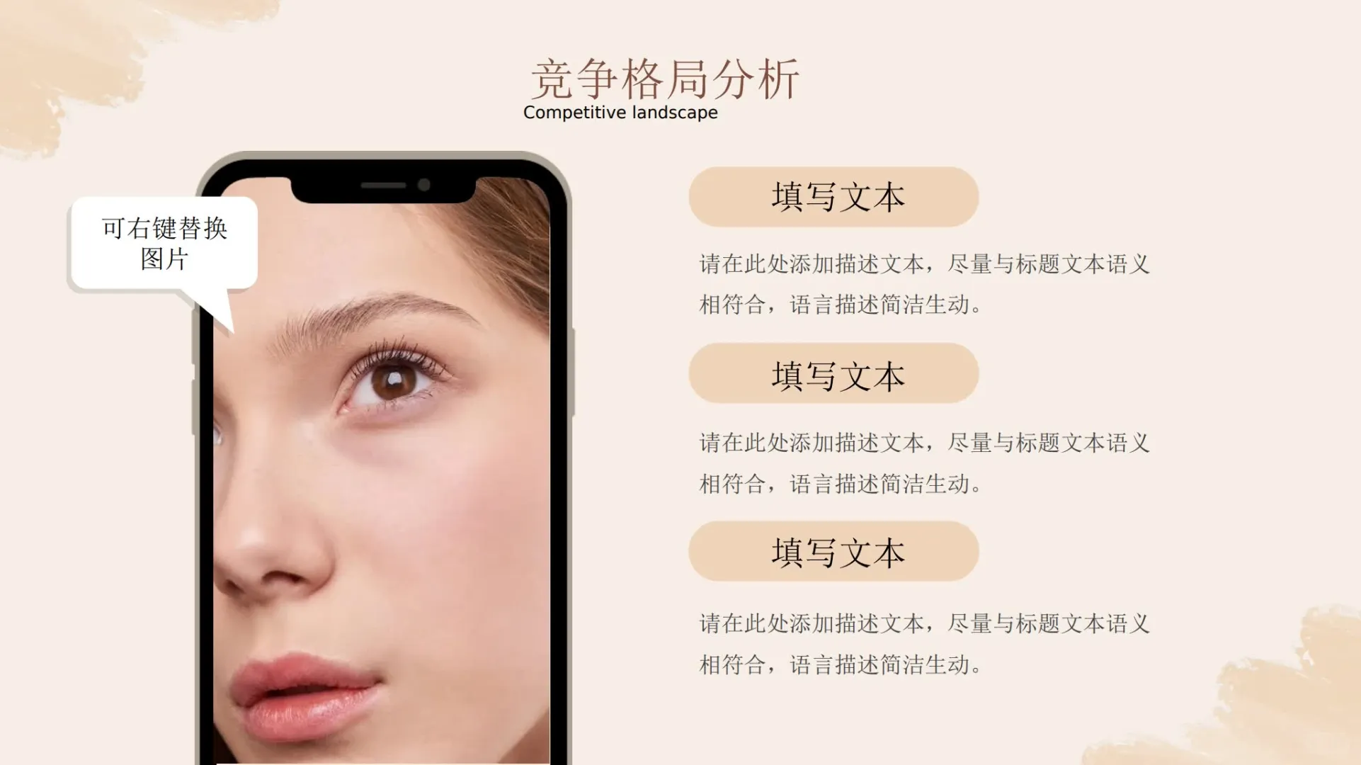 【895】美妆产品行业调研报告 PPT 模板