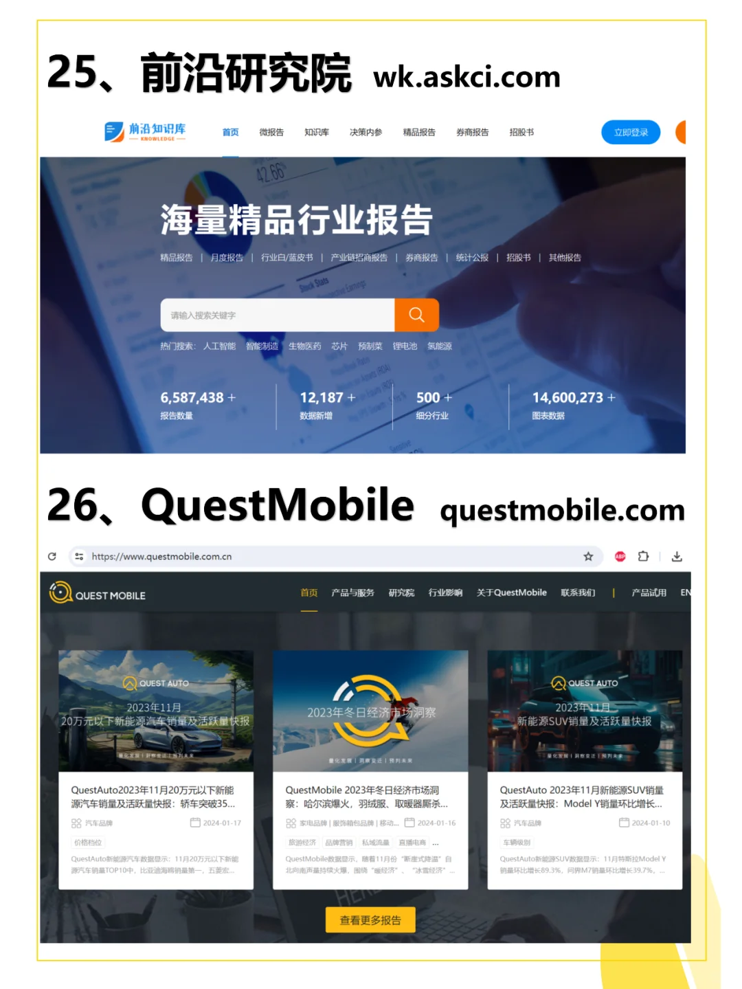 41个数据分析学习+数据报告网站，建议收藏