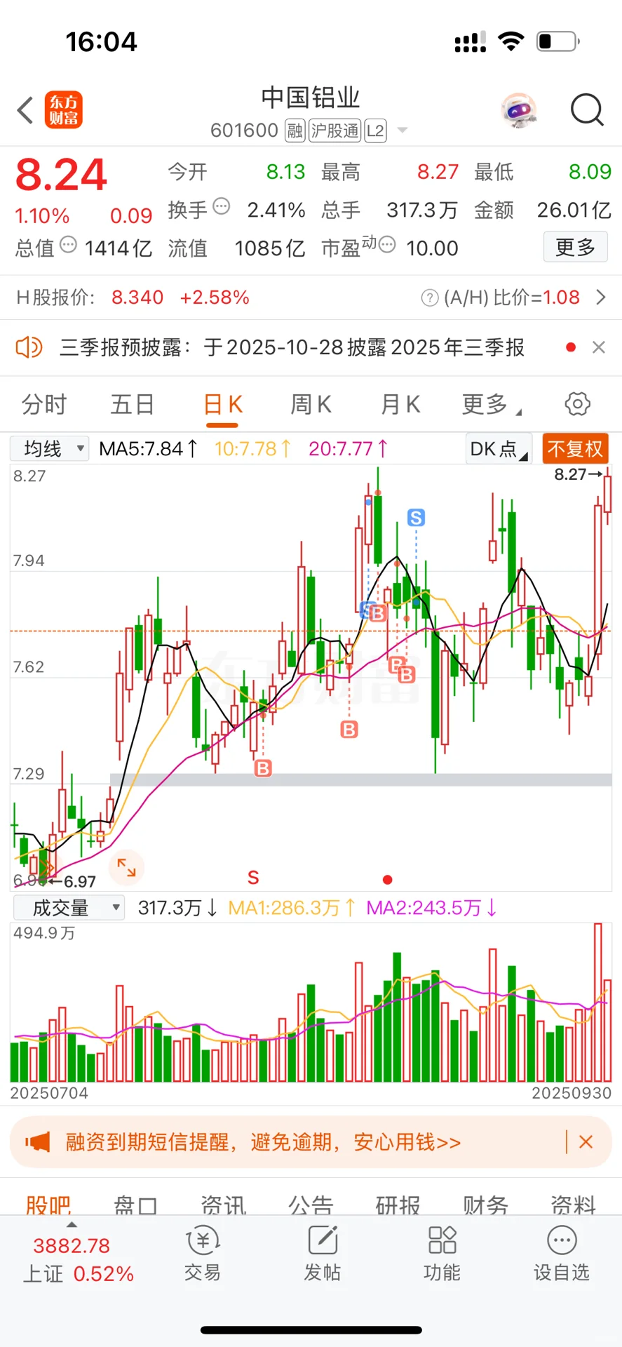 股票实例分析