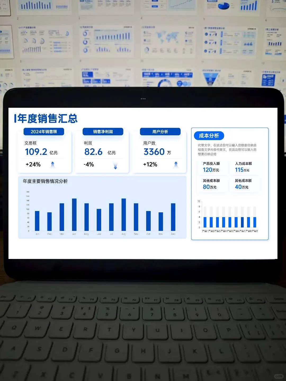 一些堪称完美的销售数据汇报ppt❗️