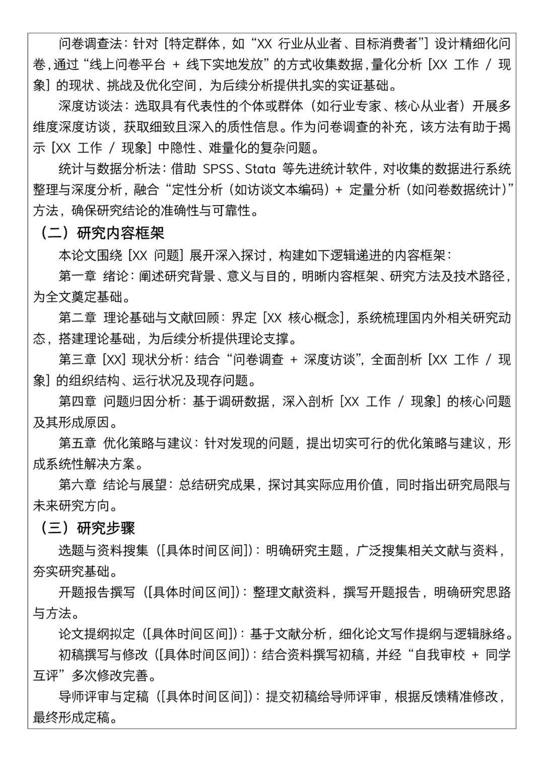 原来这就是导师喜欢的开题报告，直接照着抄