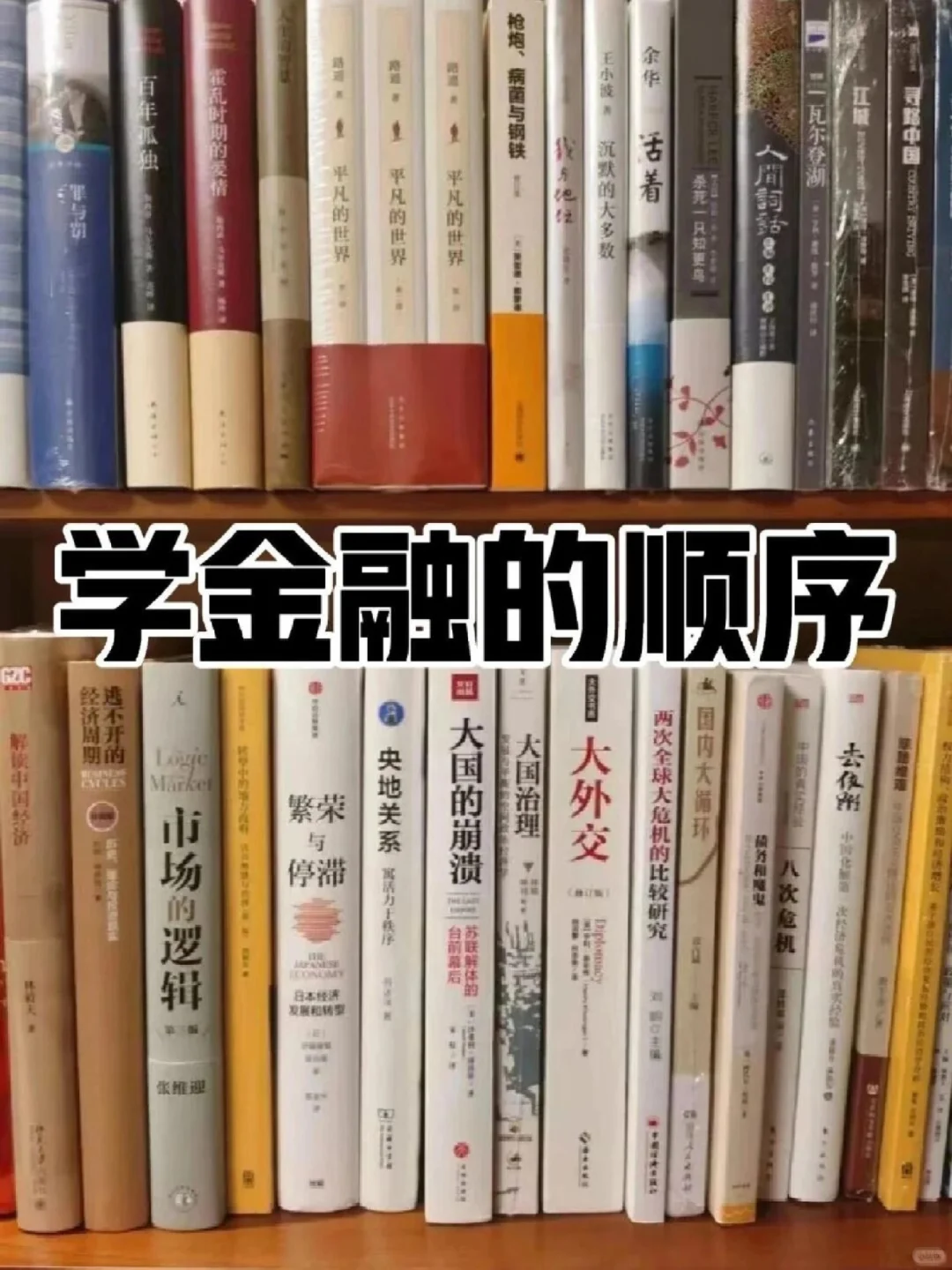 突然发现，很多人连学金融的顺序都不知道