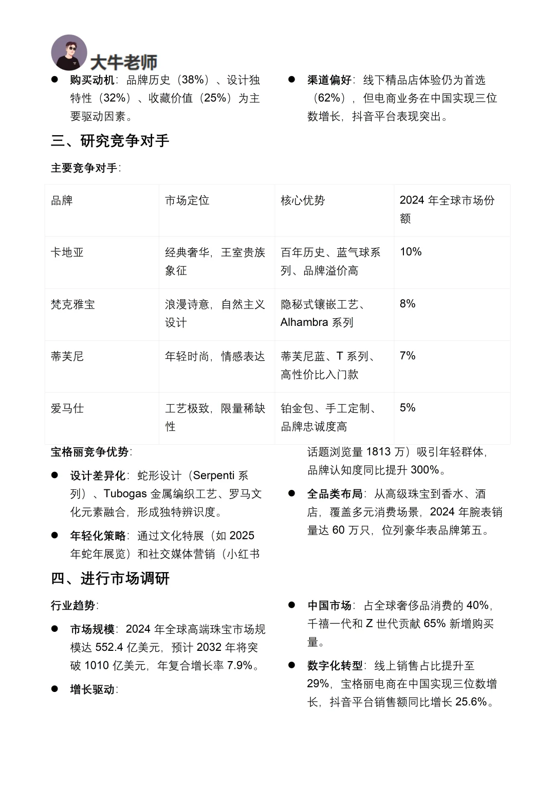 你真的懂宝格丽吗｜宝格丽品牌调研报告！！