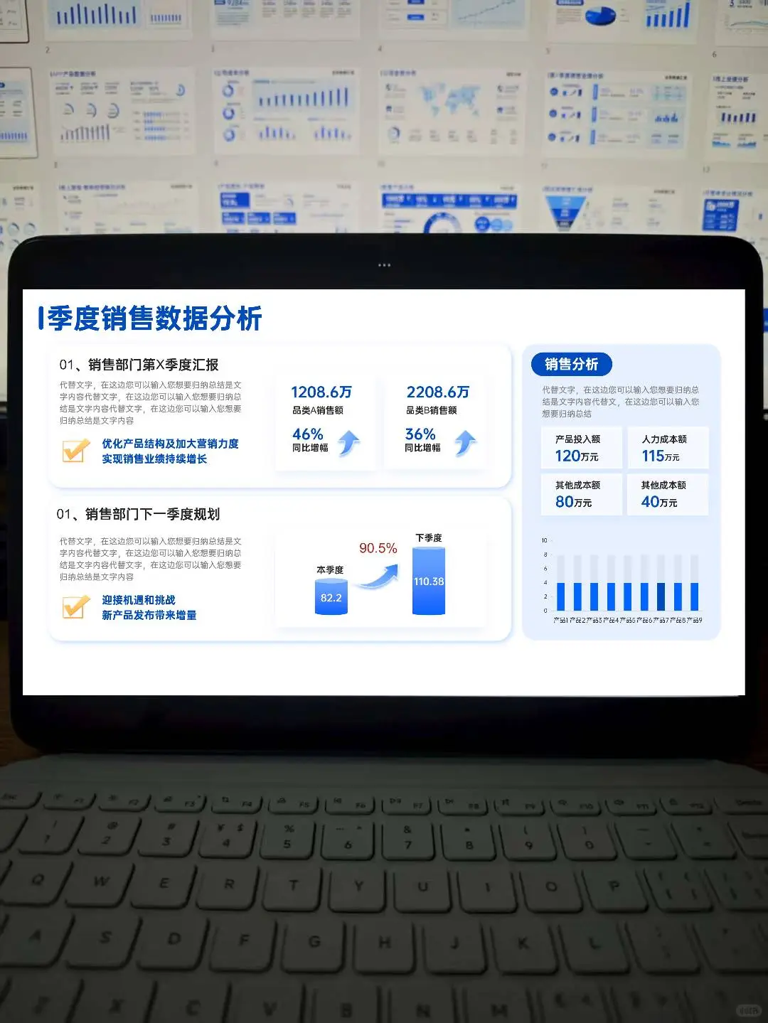 一些堪称完美的销售数据汇报ppt❗️