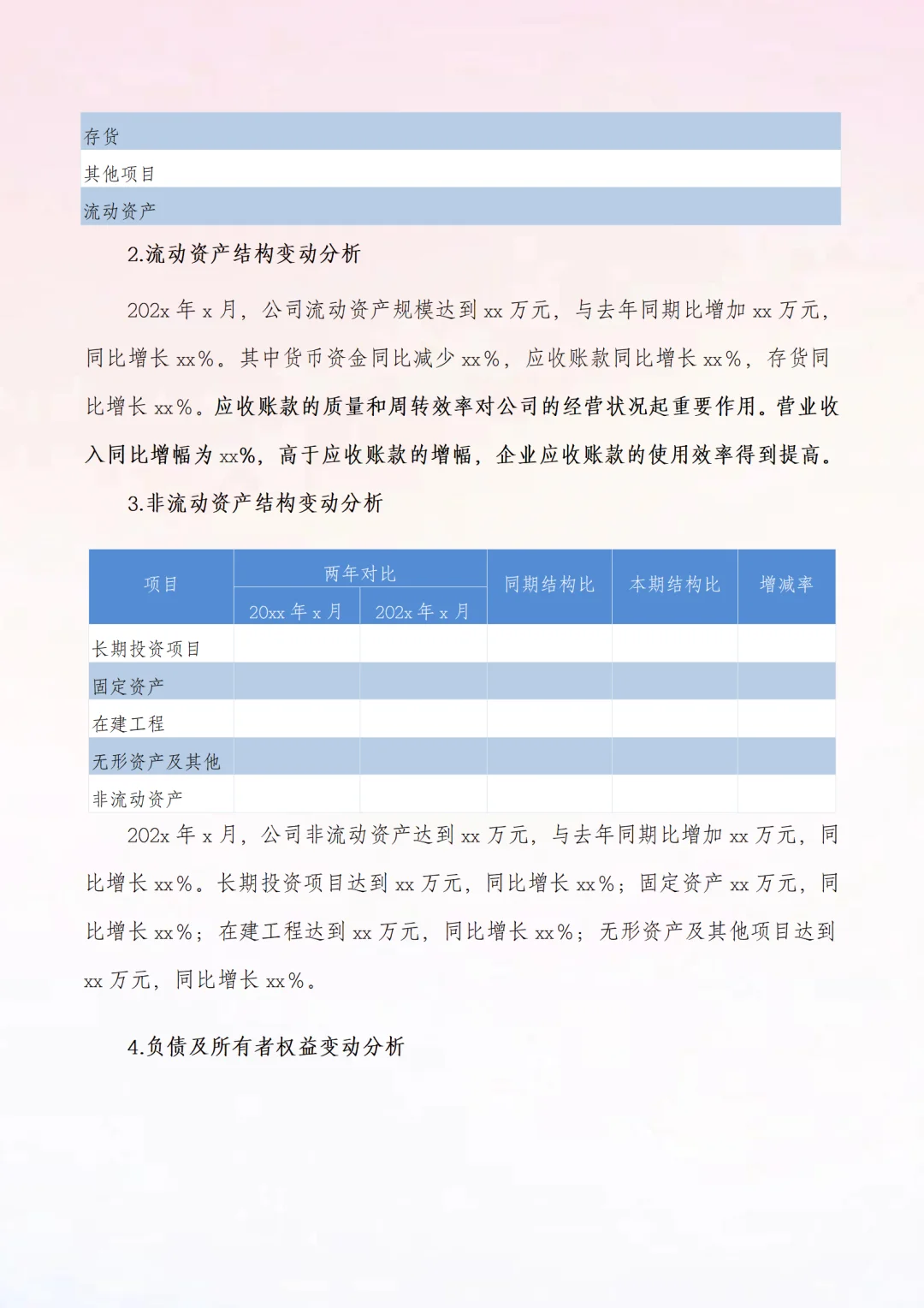 抄模板：财务数据分析报告