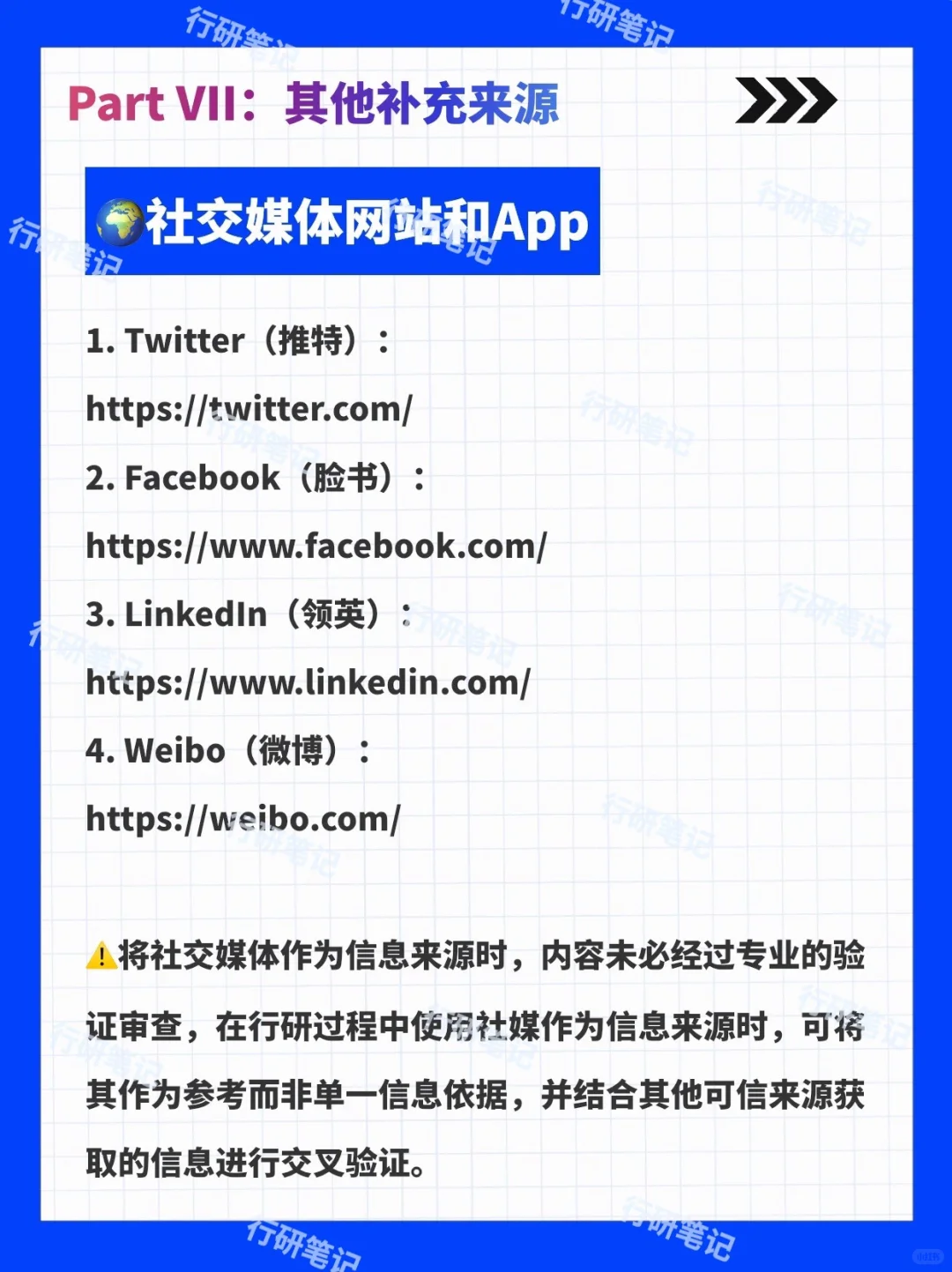 行研中的信息和数据来源 汇总版（下）