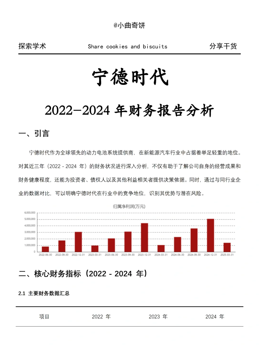 宁德时代2022-2024年财务报告分析‼️‼️