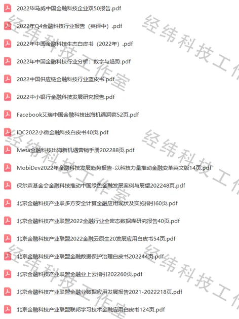 金融科技行业研究分析报告