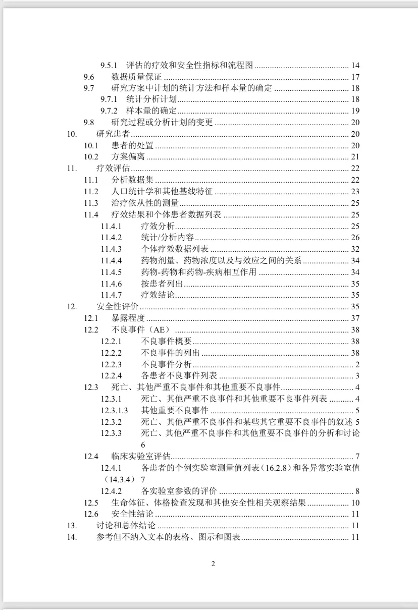 分享临床研究报告撰写要求