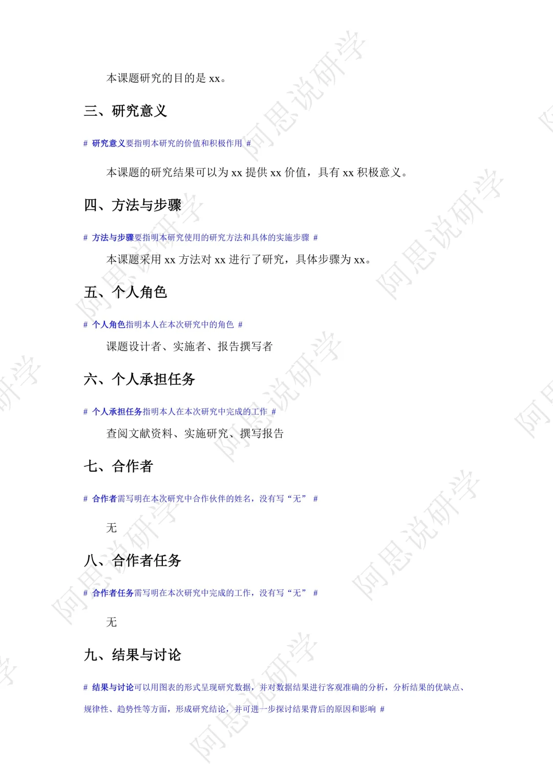 课题研究报告不会写?还不会照着格式模板套
