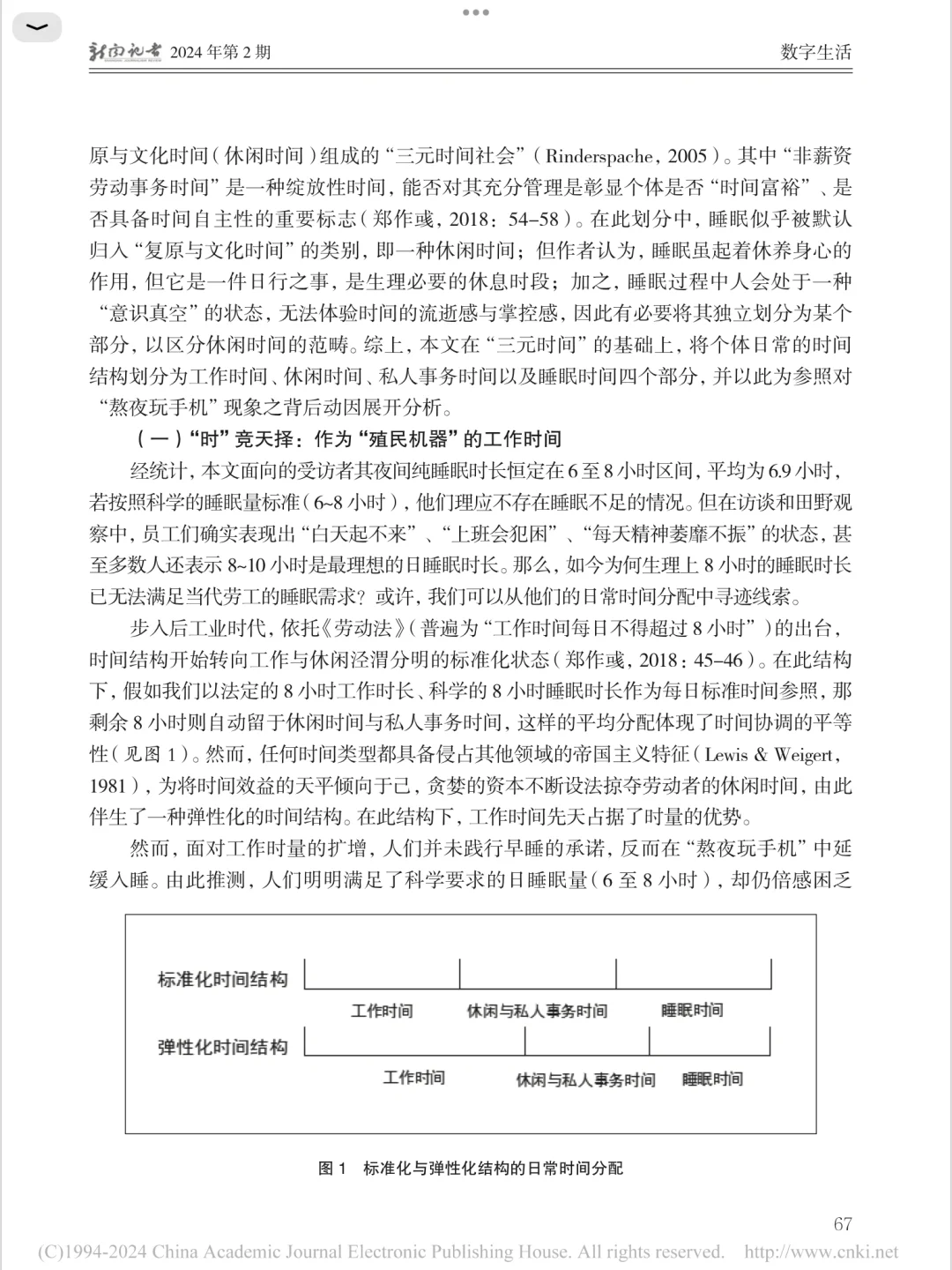 基于“熬夜玩手机”的时间异化研究