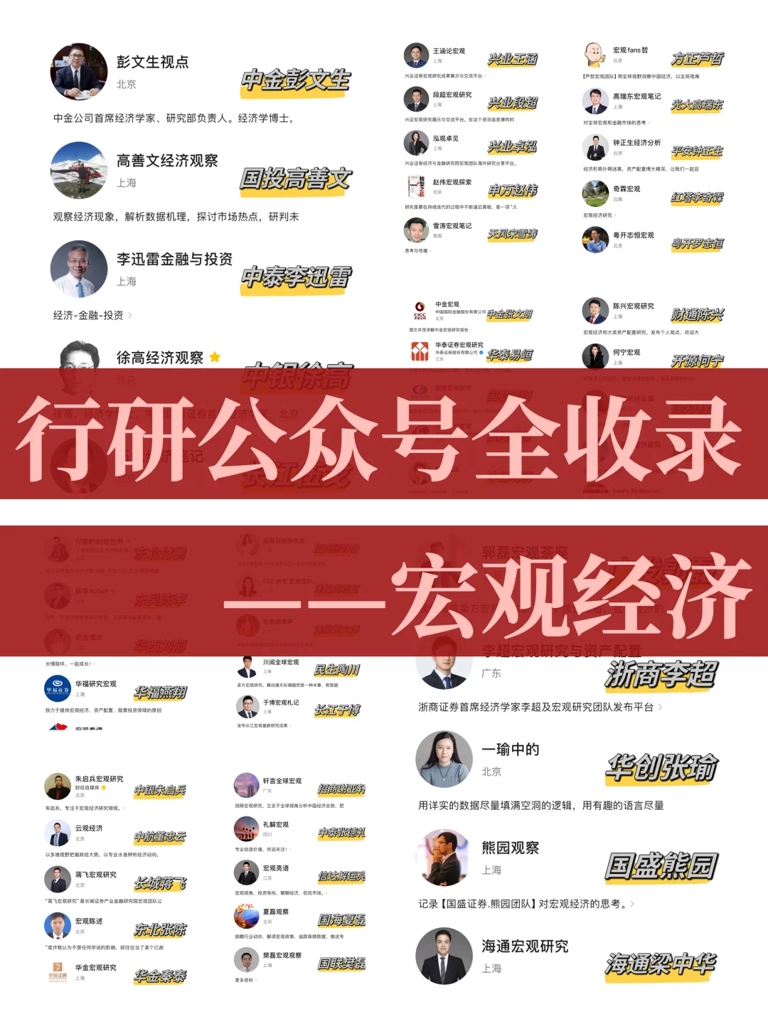 行研👸🏻号全收录——宏观篇