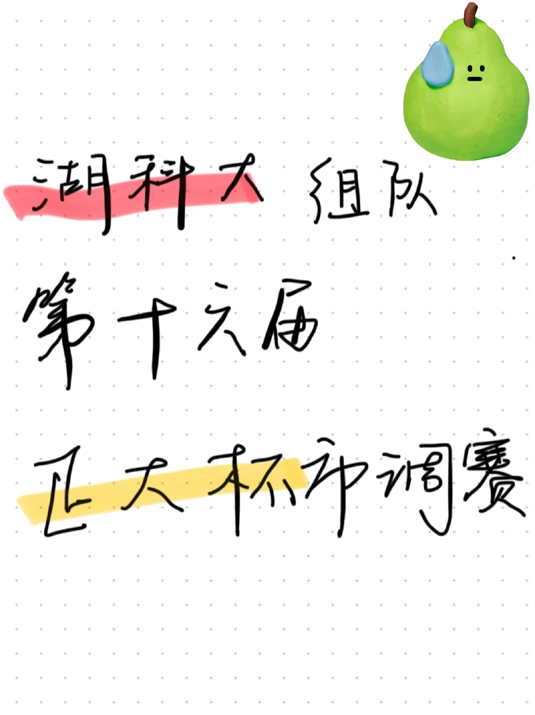 湖科大正大杯组队
