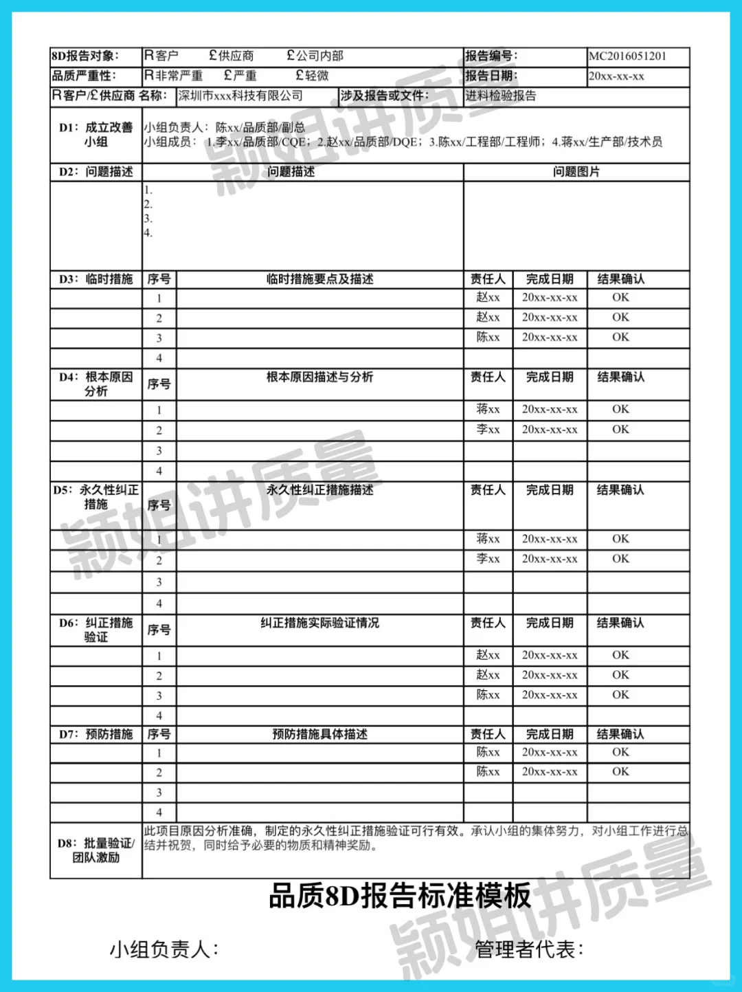 还不会写8D报告的质量人看过来