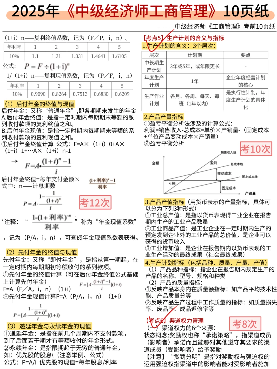 11.1中级经济师，就考这150题，5h背完120分