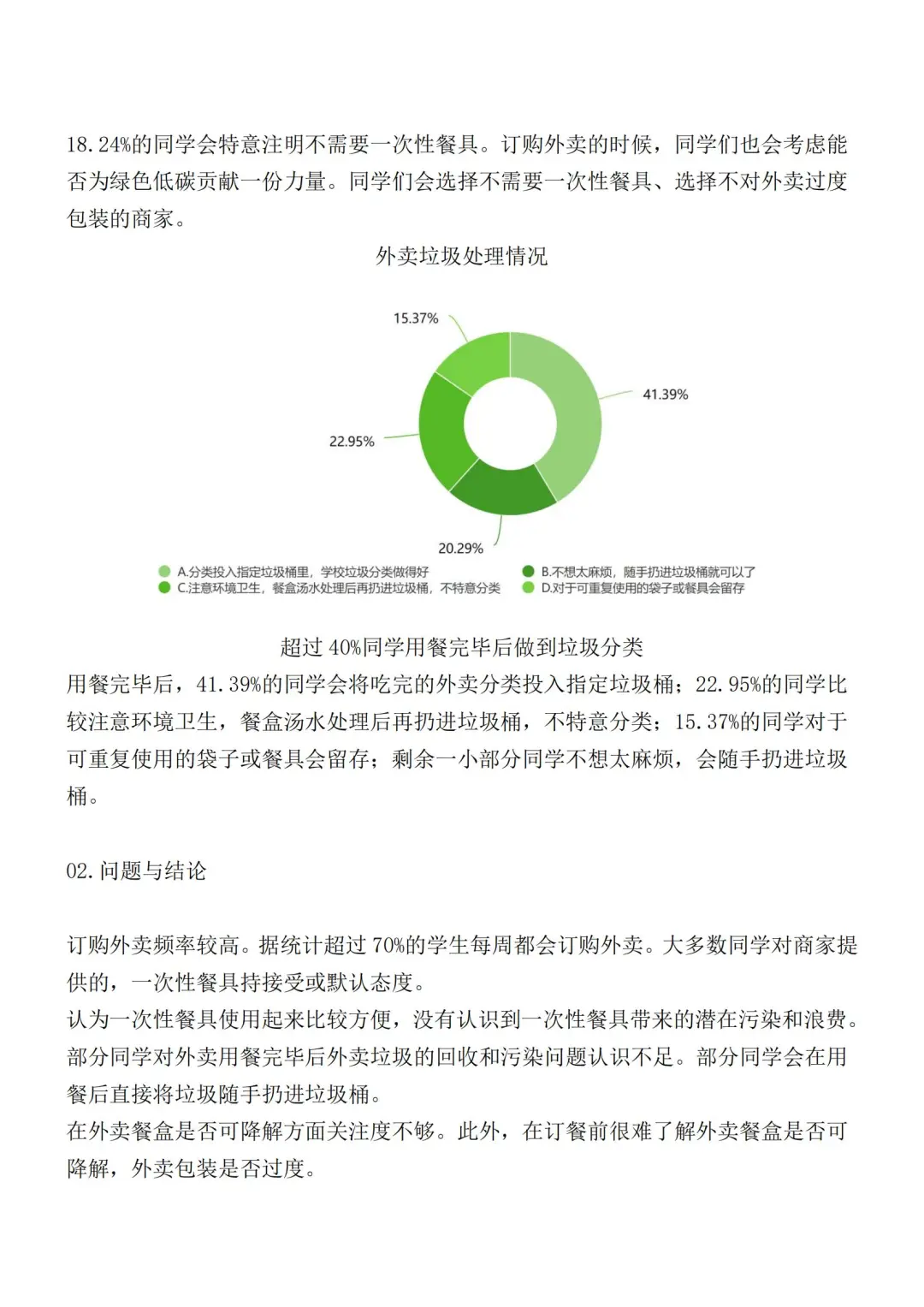 （🉑定制）1500字大学生外卖消费调研报告