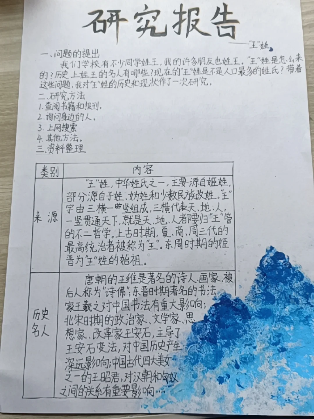 五下第三单元研究报告
