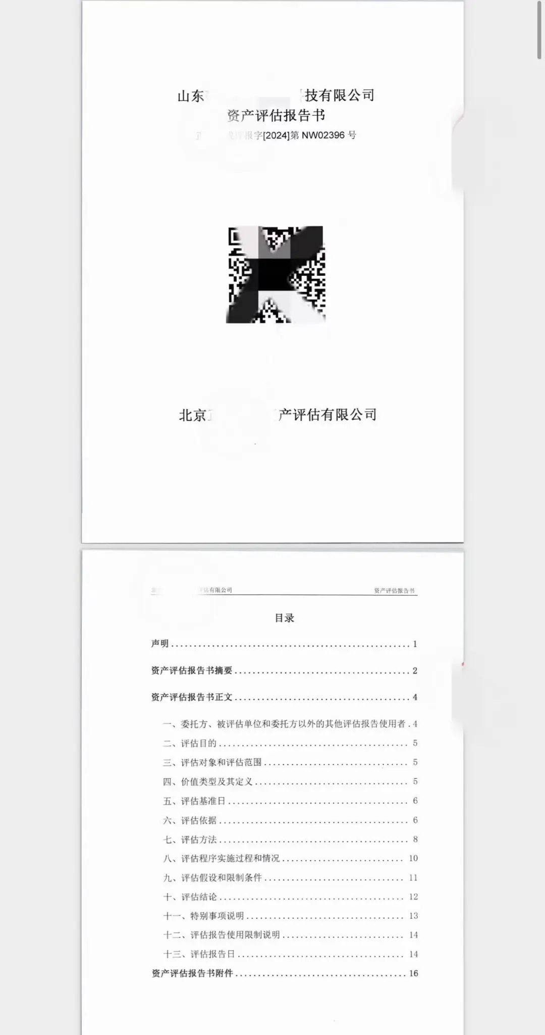 资产评估报告