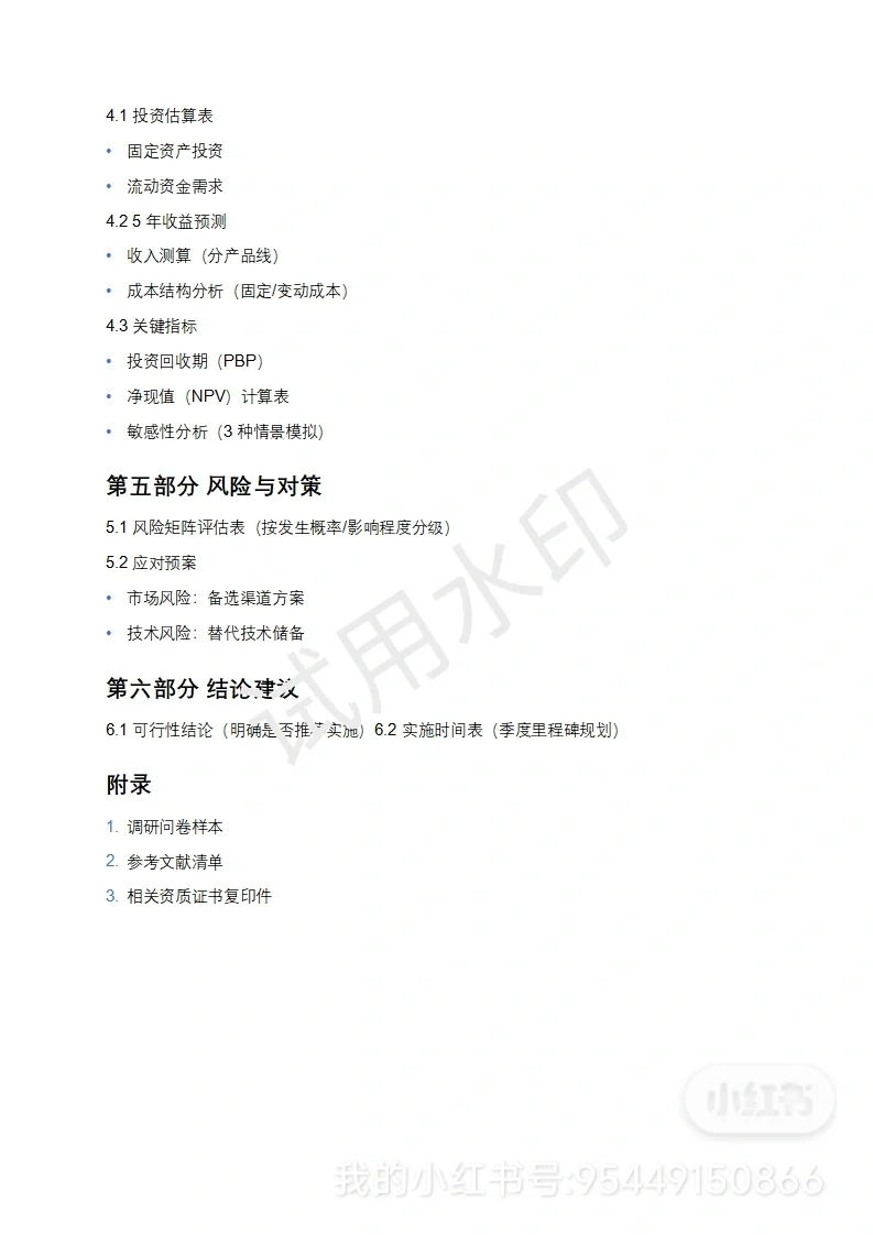 专注可行性研究报告✍️