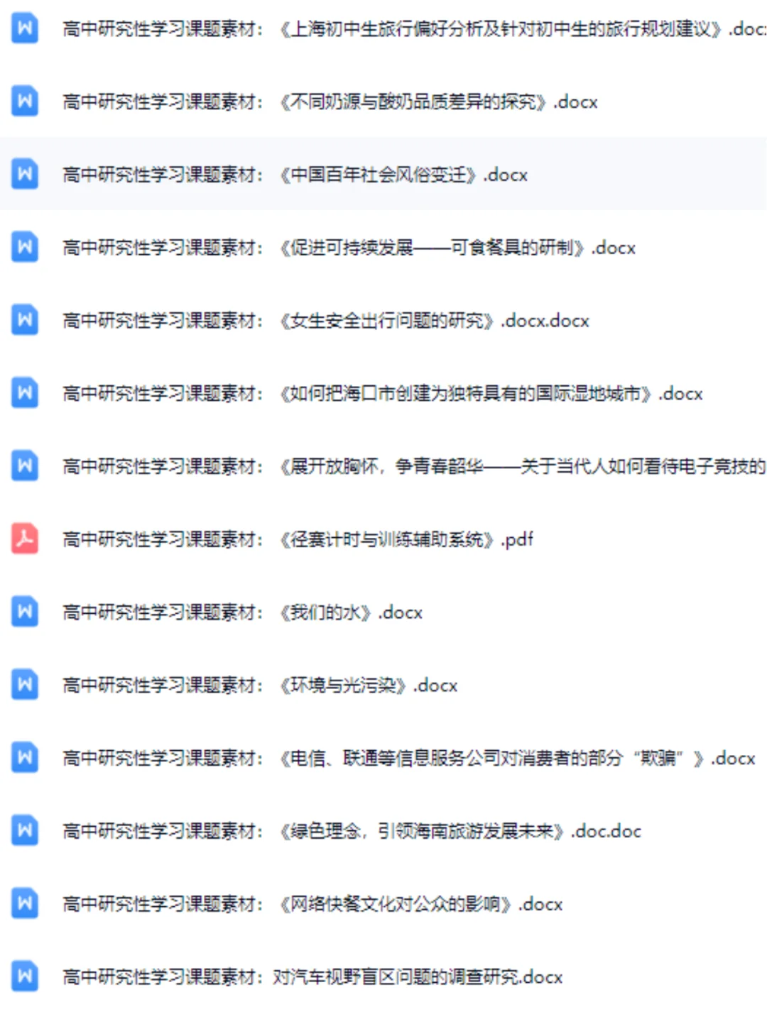 研究性学习＋创新成果佐证材料